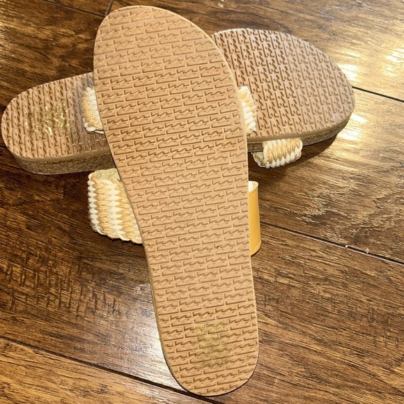 Billabong Women Slides Sandals 9 Beige Cork Soles Braided Rope Upper Com… - Picture 7 of 7